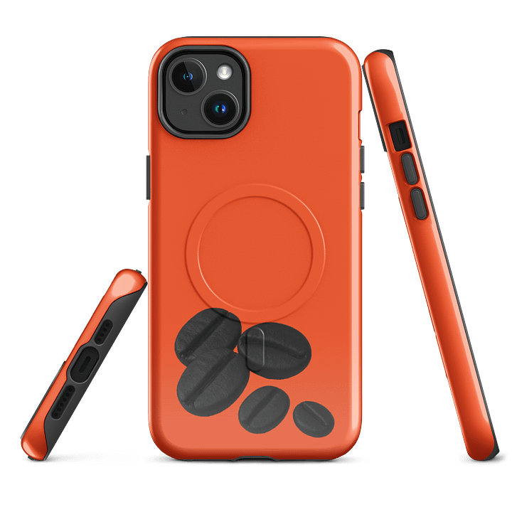Orange Black Coffee Beans MagSafe® Tough iPhone® Case product image (2)