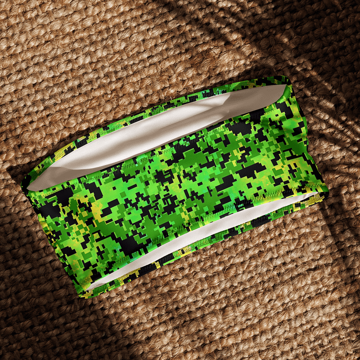 Eco-Camo Bandeau Bikini: Green Goddess product image (1)