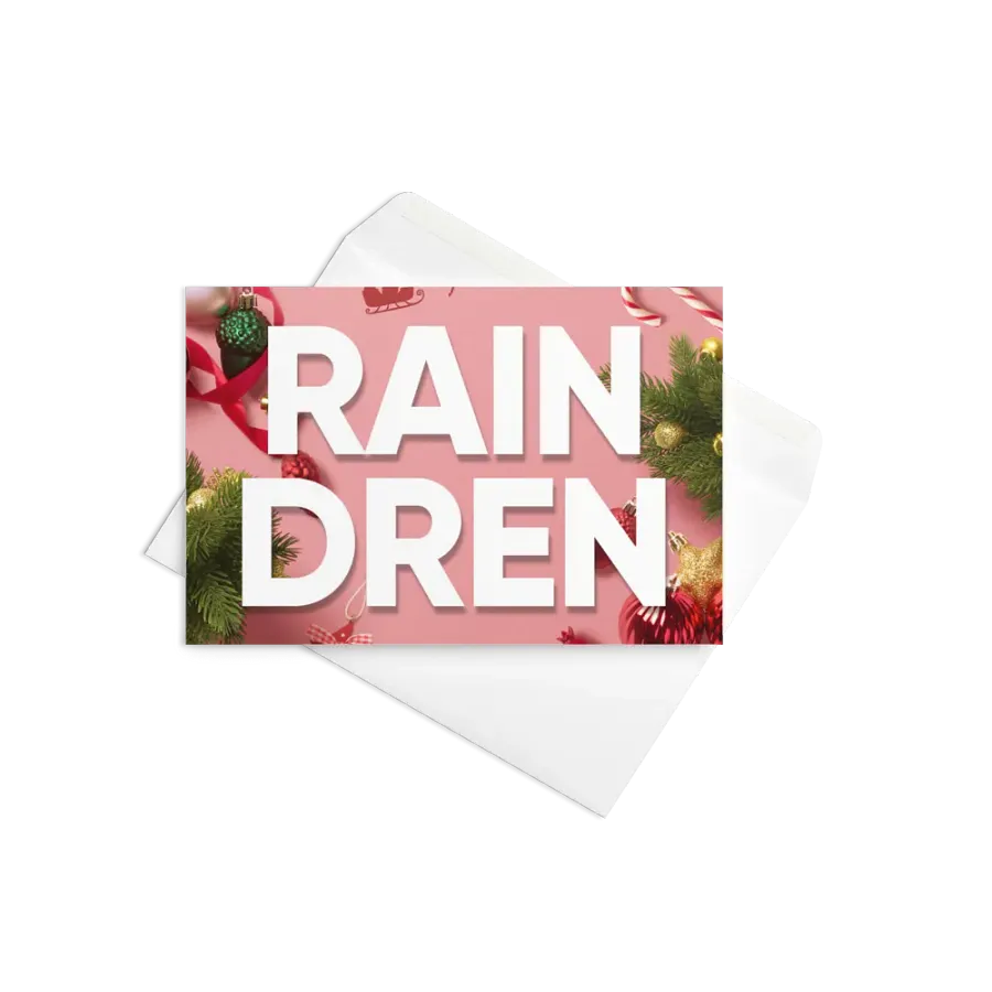 Raindren Greeting Card with Customisation product image (11)