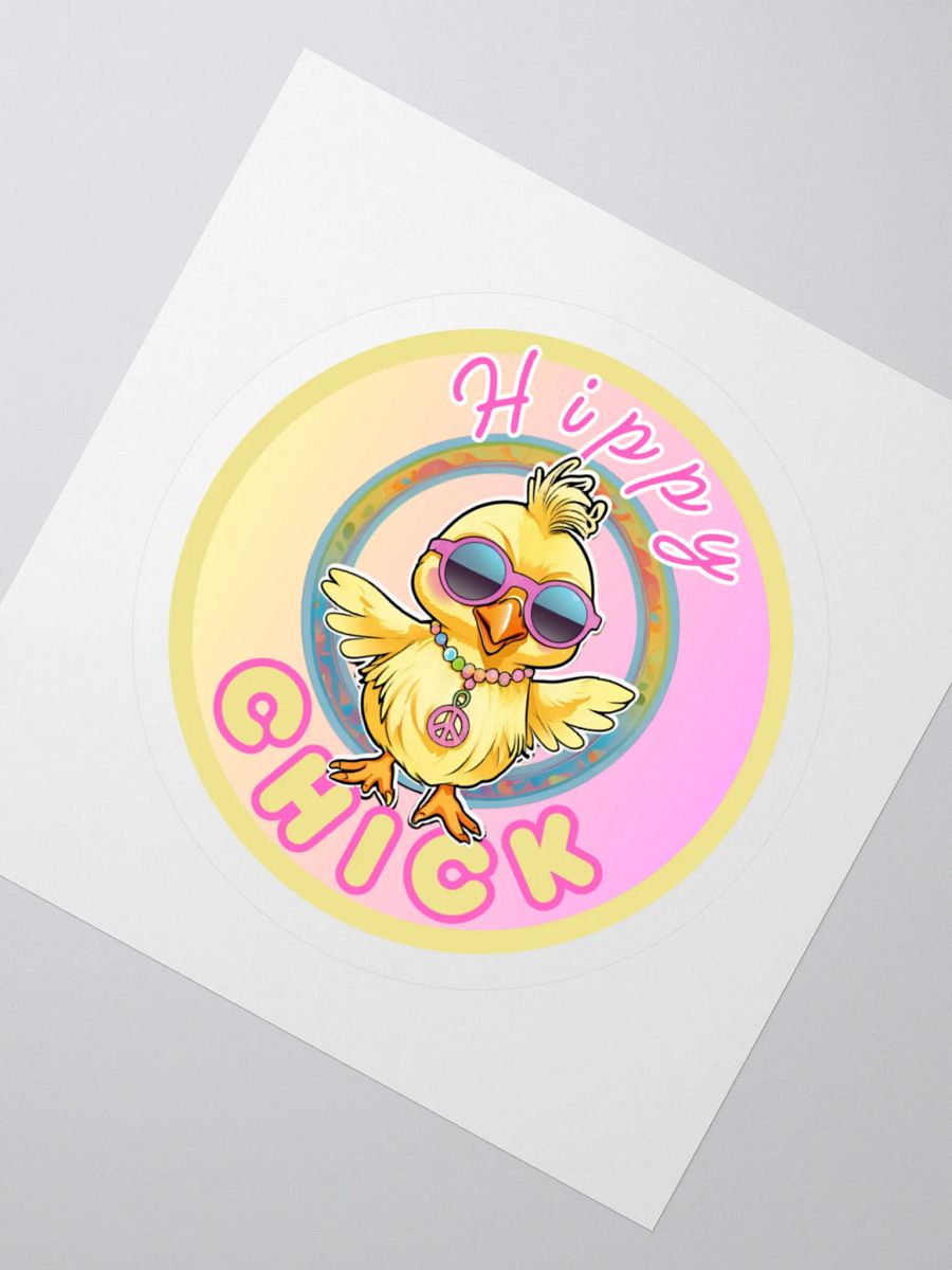 Cute Hippy Chick Easter Sticker product image (5)