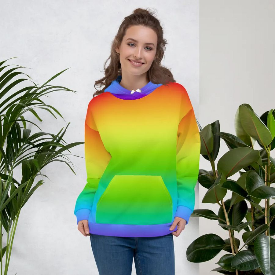 Rainbow Recycled Unisex Hoodie product image (5)