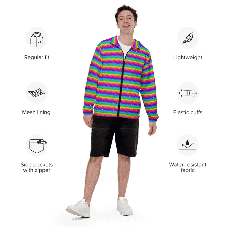 Rainbow Heart Windbreaker product image (6)