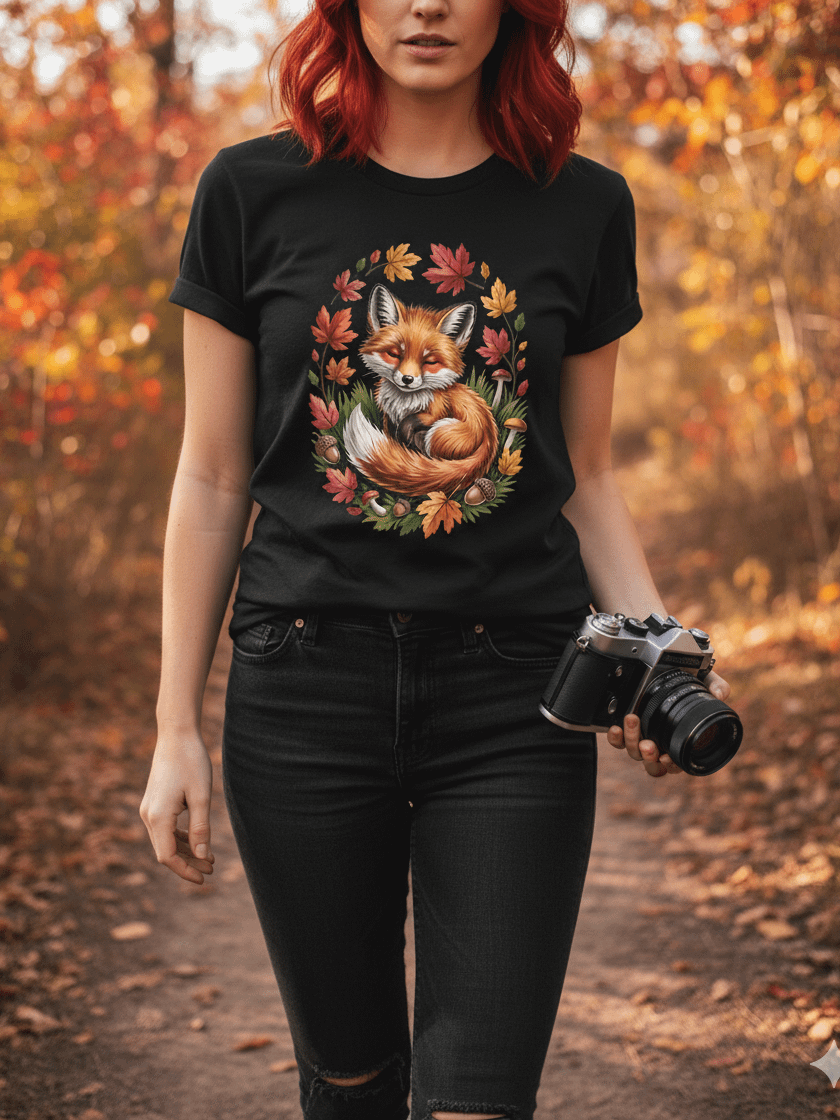 Sleeping Fall Red Fox Supersoft T-Shirt product image (2)