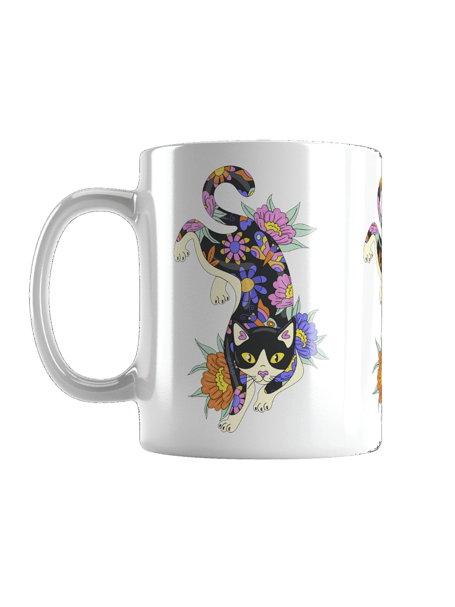 Floras Feline | White Glossy Mug product image (3)