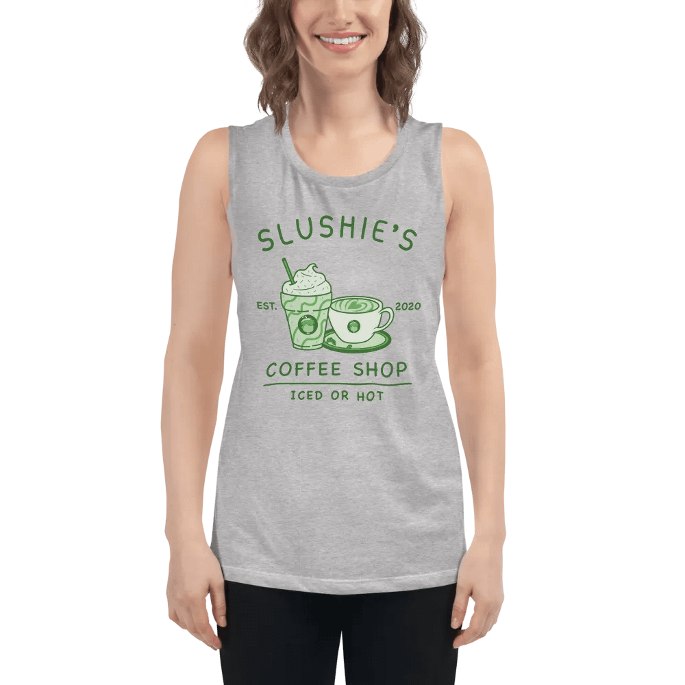 Slushie's Coffee Shop (Green) | Women's Muscle Tank product image (5)