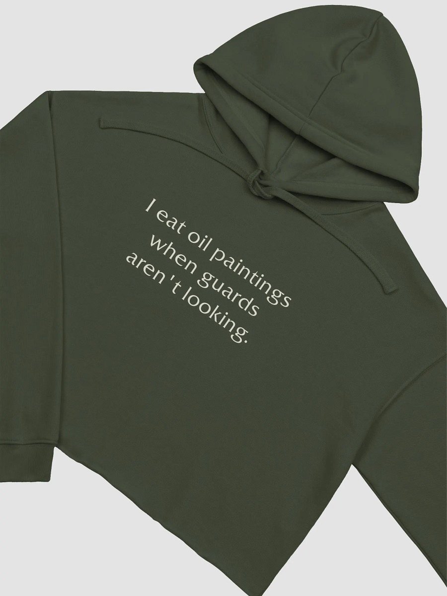 I eat oil paintings fleece crop hoodie product image (4)