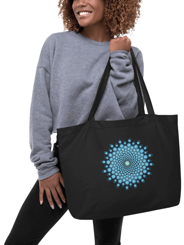 Blue Dot Mandala Organic Cotton Tote Bag product image (1)
