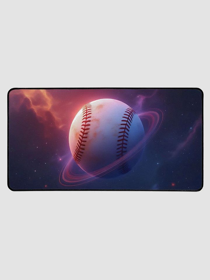 Cosmic Baseball Desk Mat - Space Sports Galaxy Art product image (1)