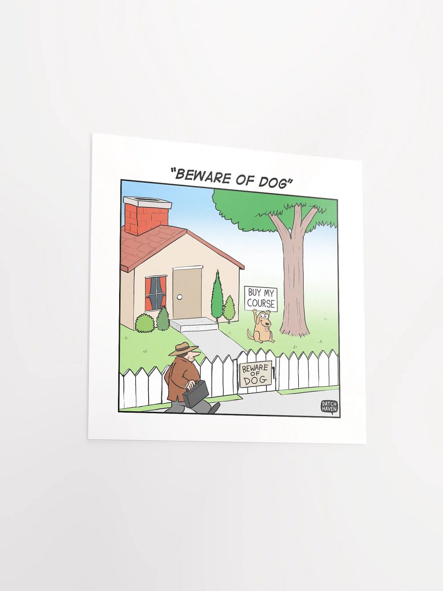 "Beware of dog" poster (10″×10″) product image (3)