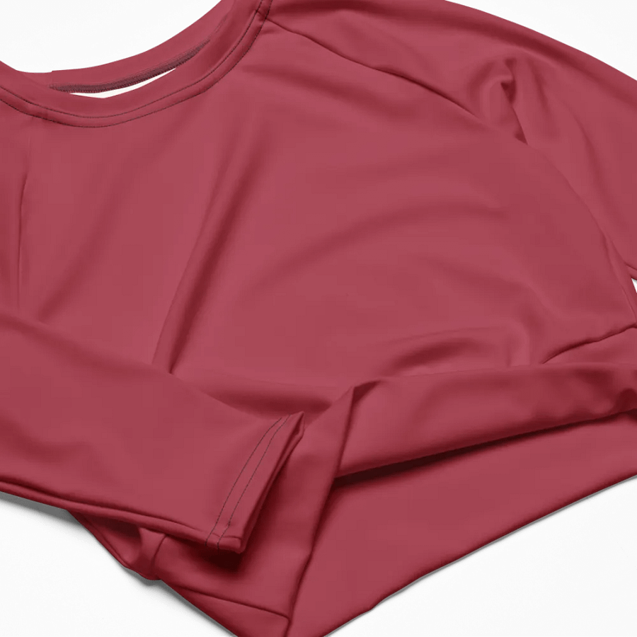 Iconic All-Over Print Recycled Long Sleeve Crop Top product image (4)