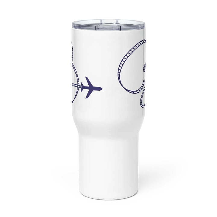 Coaster Breaks Travel Mug with a Handle - White & Navy product image (2)