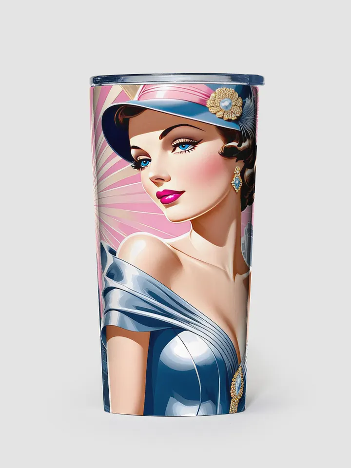 Art Deco Flapper Girl 20 oz Stainless Steel Tumbler - v1 product image (1)