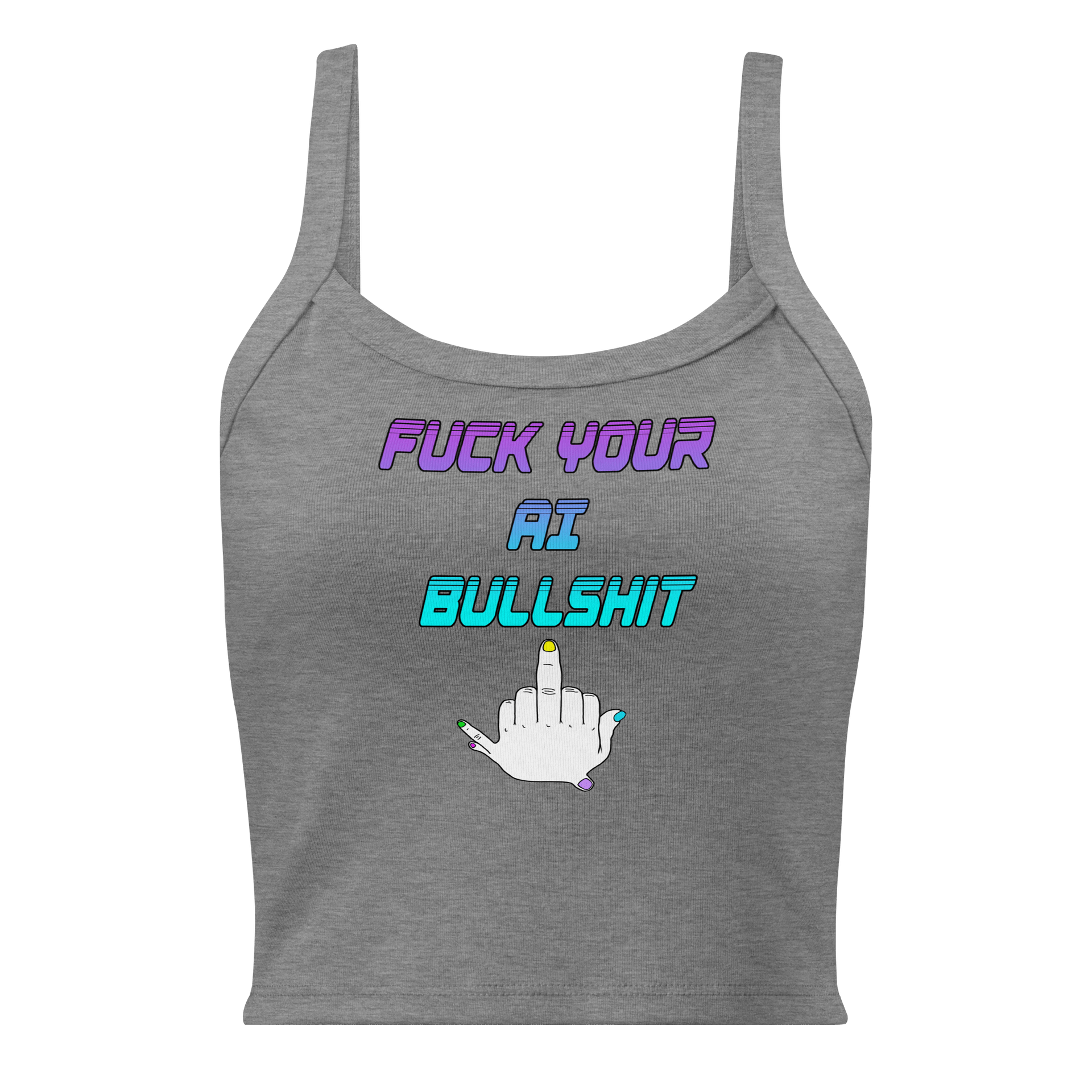 AI Bullshit Crop Tank product image (3)