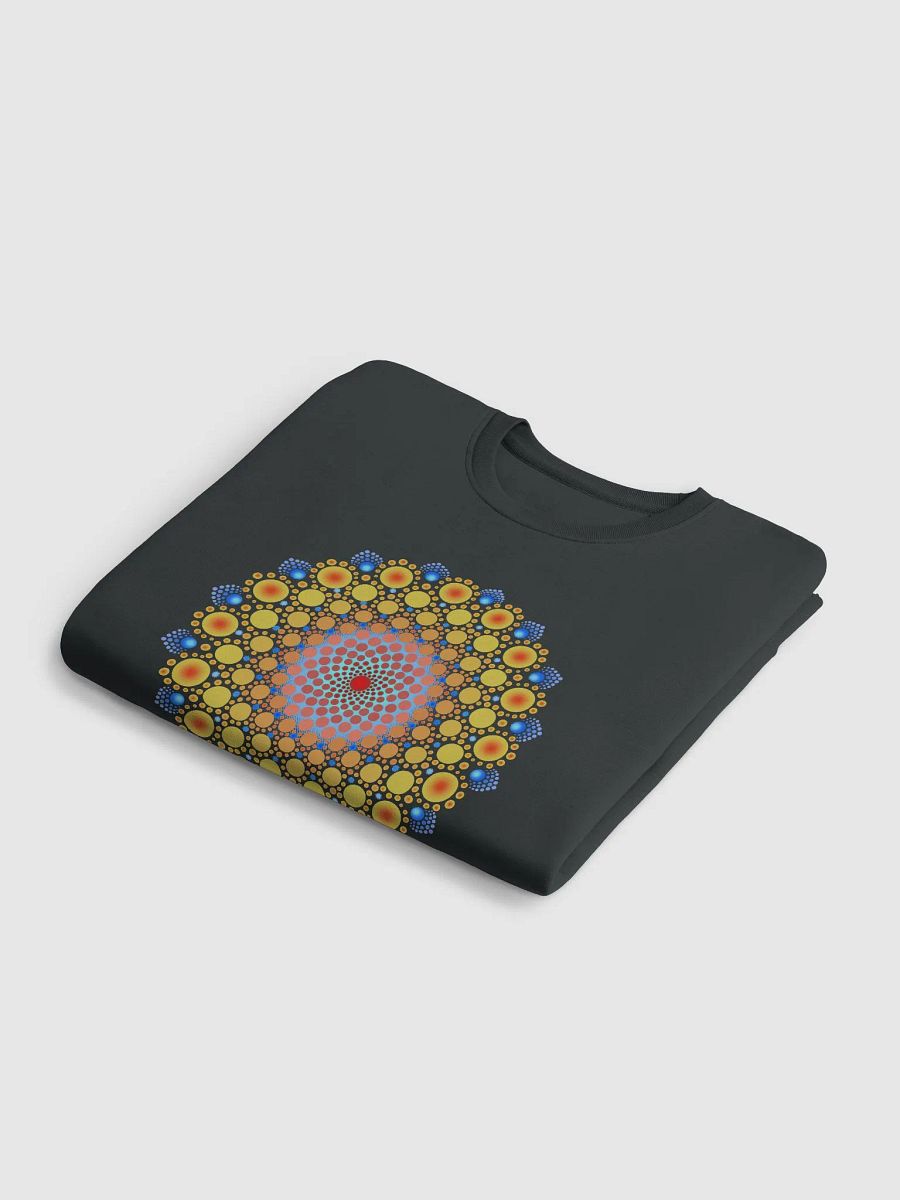 Orange Sunflower Mandala Unisex Eco Sweatshirt product image (5)
