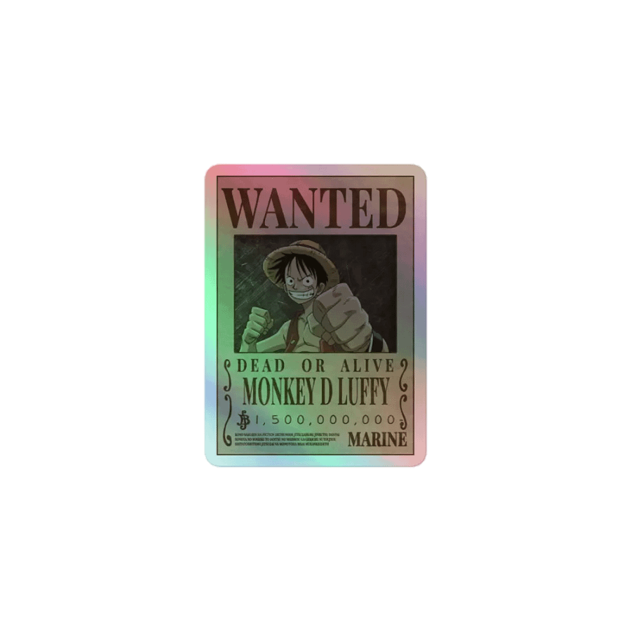 Monkey D. Luffy Wanted Poster Holographic Sticker Sheet product image (6)