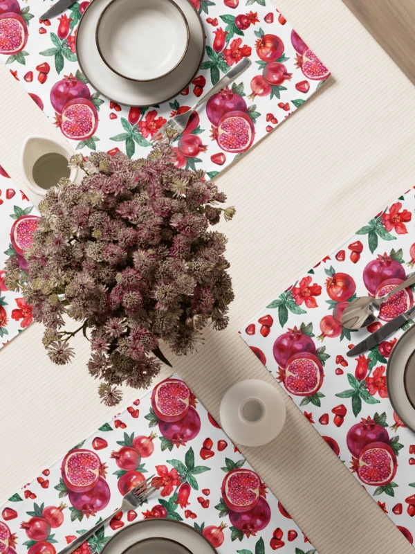 Pomegranate Placemat Set for Rosh Hashanah product image (1)