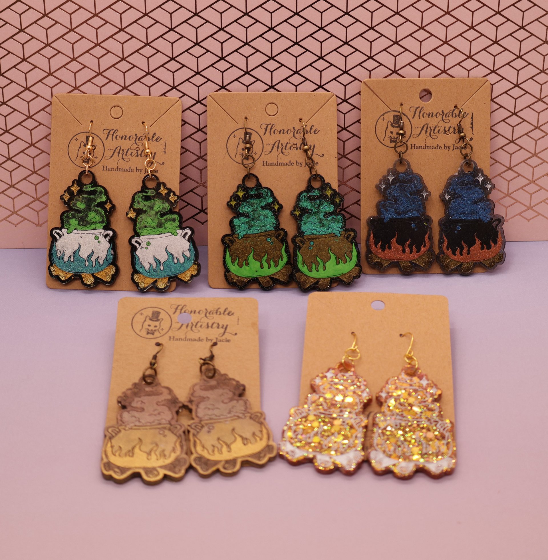 Steaming Cauldron Earrings product image (2)