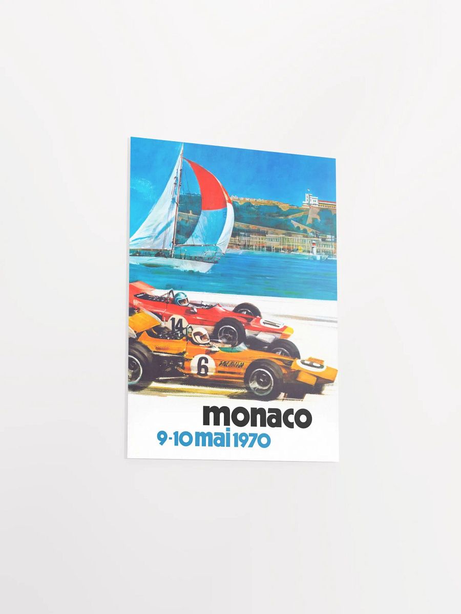 Monaco Vintage F1 Grand Prix, 1970 poster — Vintage Formula 1 poster, Monaco Grand Prix poster, retro travel poster, retro travel art product image (9)
