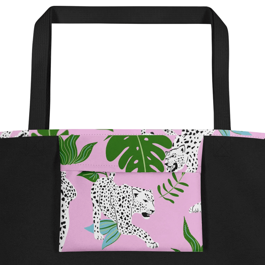 Tropical Leopard Print Large Tote Bag product image (2)