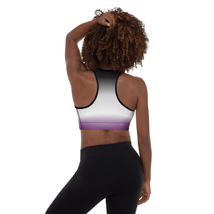 Asexual Pride Gradient Padded Sports Bra product image (3)