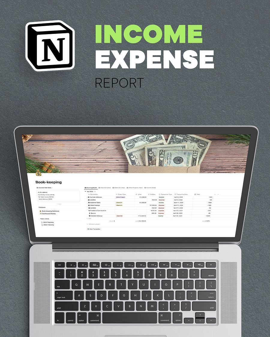 Income | Expense Report (Notion Template) product image (3)