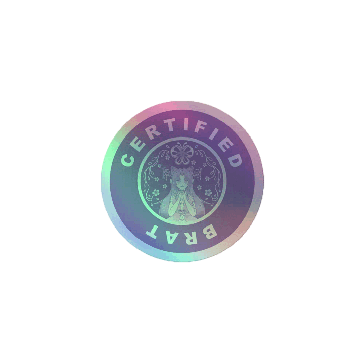 certified brat holographic sticker product image (1)