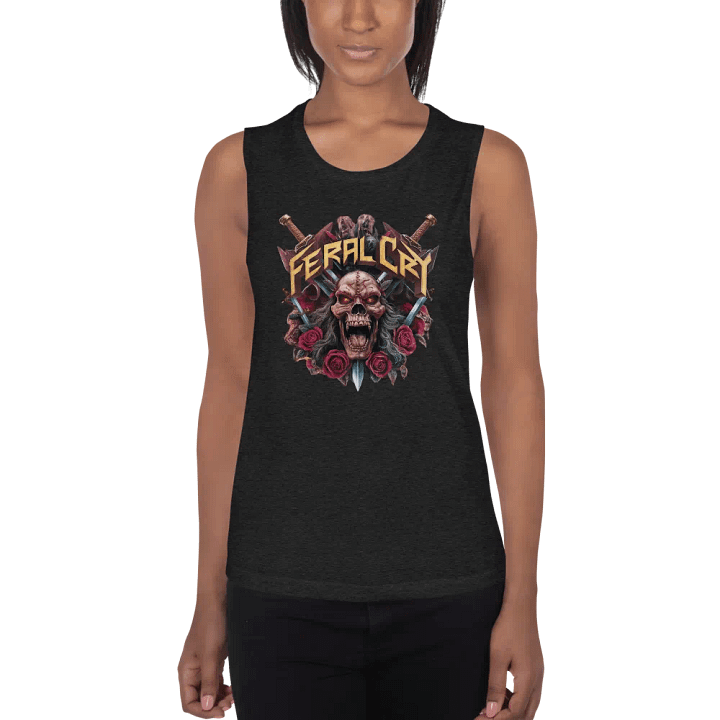 Feral Cry Demonic Skull Women's Muscle Tank product image (2)