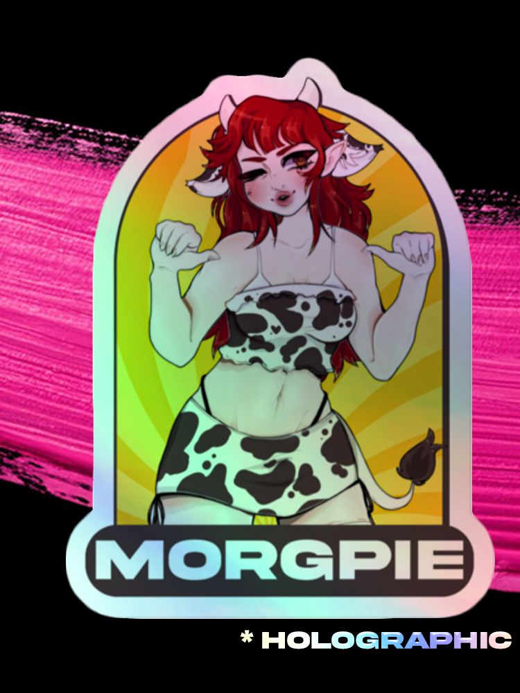 Cow Girl Milkers Holographic Sticker product image (1)