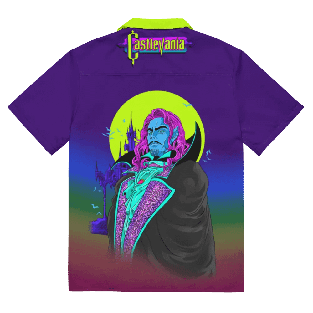 Castlevania Neon Tribute Hawaiian Button up product image (12)