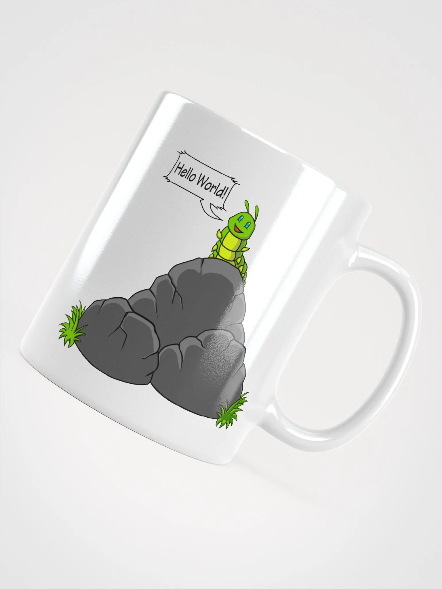 Caterpillar On Rocks White Glossy Mug product image (2)