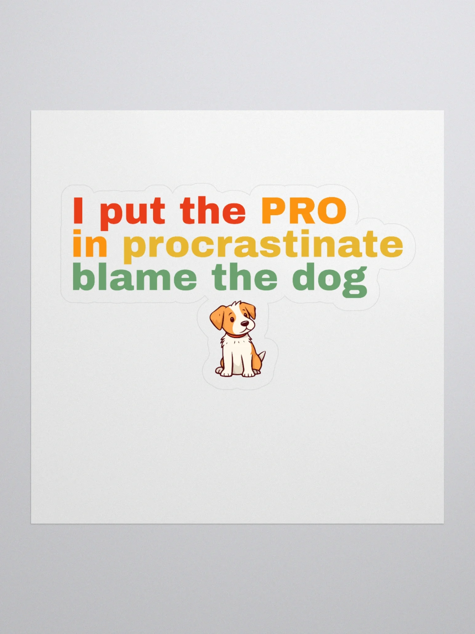 Pro in Procrastination Kiss Cut Stickers product image (1)