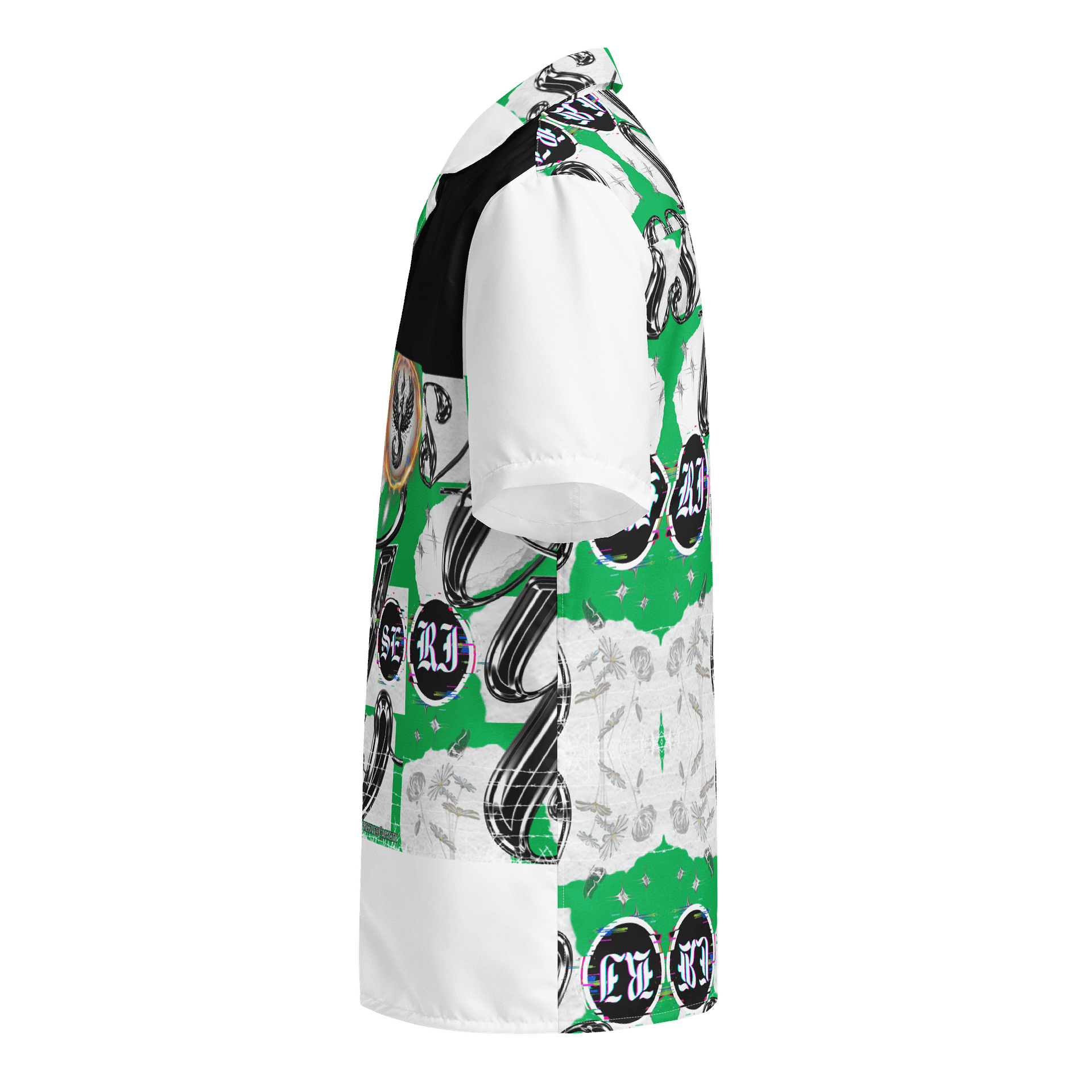 XPRESSIVE @ CAPACITY LADY LUCK GREEN METALLIC PHOENIX BUTTON DOWN product image (3)