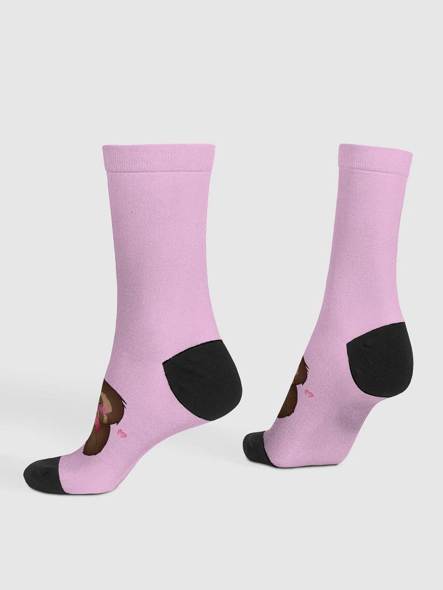 Pink Blushing Sloth Crew Socks product image (4)