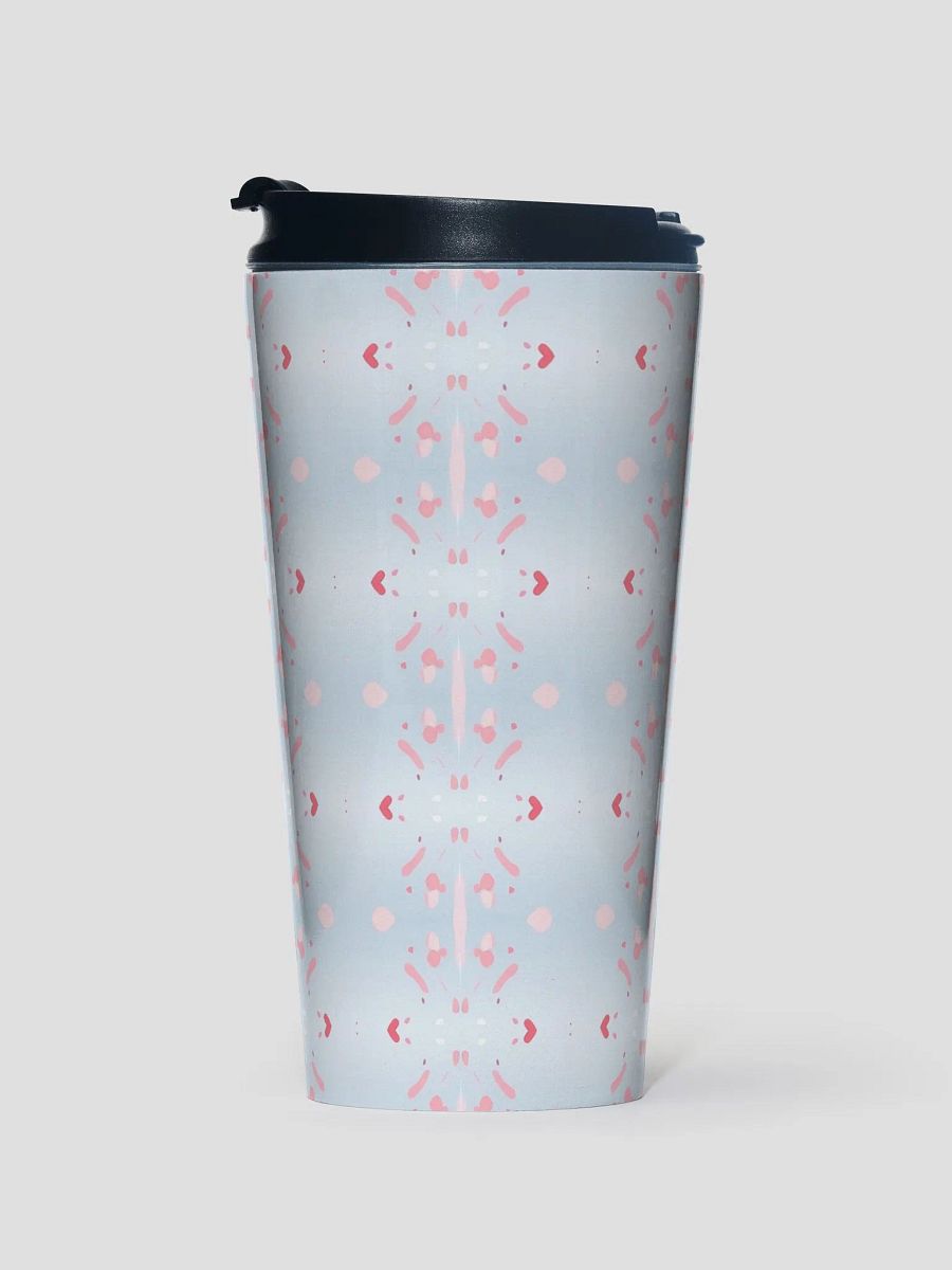 Pink Splashes & Red Hearts Travel Mug product image (2)