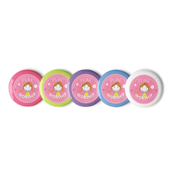 "Pure Worship" Smiling Little Girl Pin Button Set product image (2)