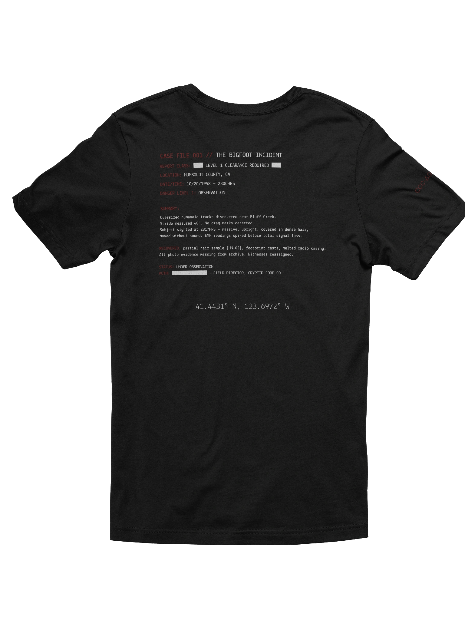 CASE FILE 001 // THE BIGFOOT INCIDENT product image (2)