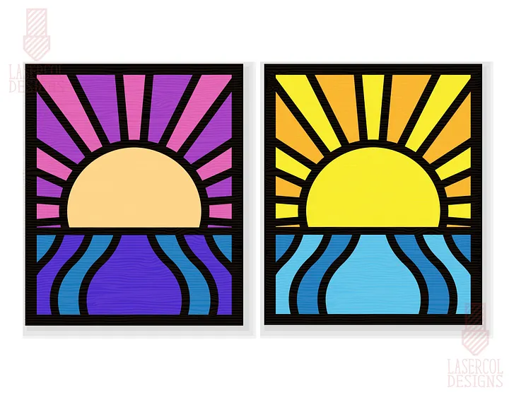 Sunset Wall Decor - Laser Cut Files product image (2)