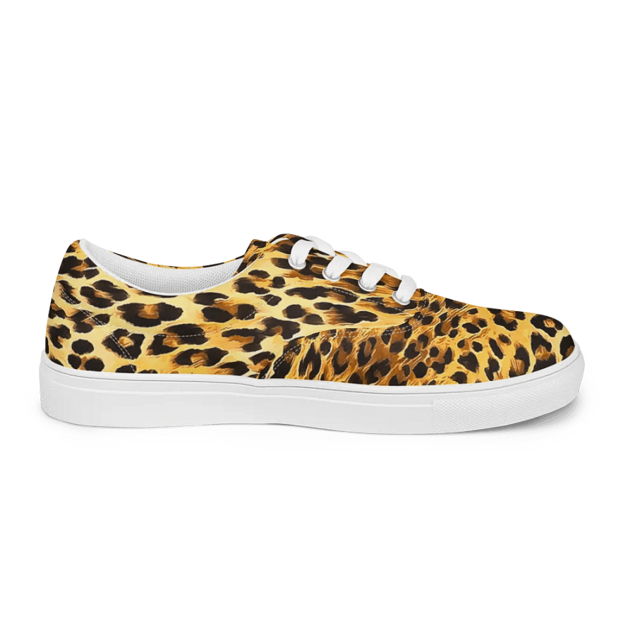 Leopard Skin Lace Up Canvas Shoes product image (4)