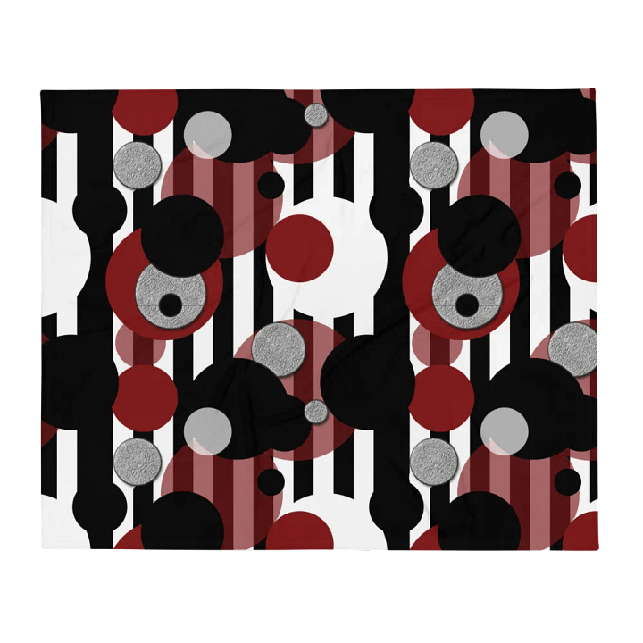 Black White Stripes Red Dots Throw Blanket product image (13)