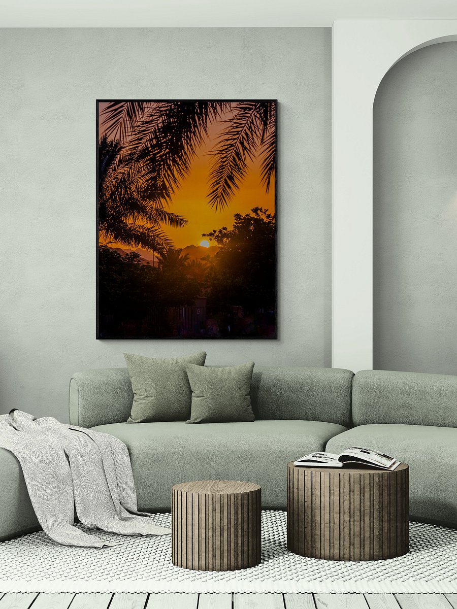Crimson & Gold – Sunset Wall Art Print, Madinah Saudi Arabia Islamic Décor by The Hijrah Family product image (2)