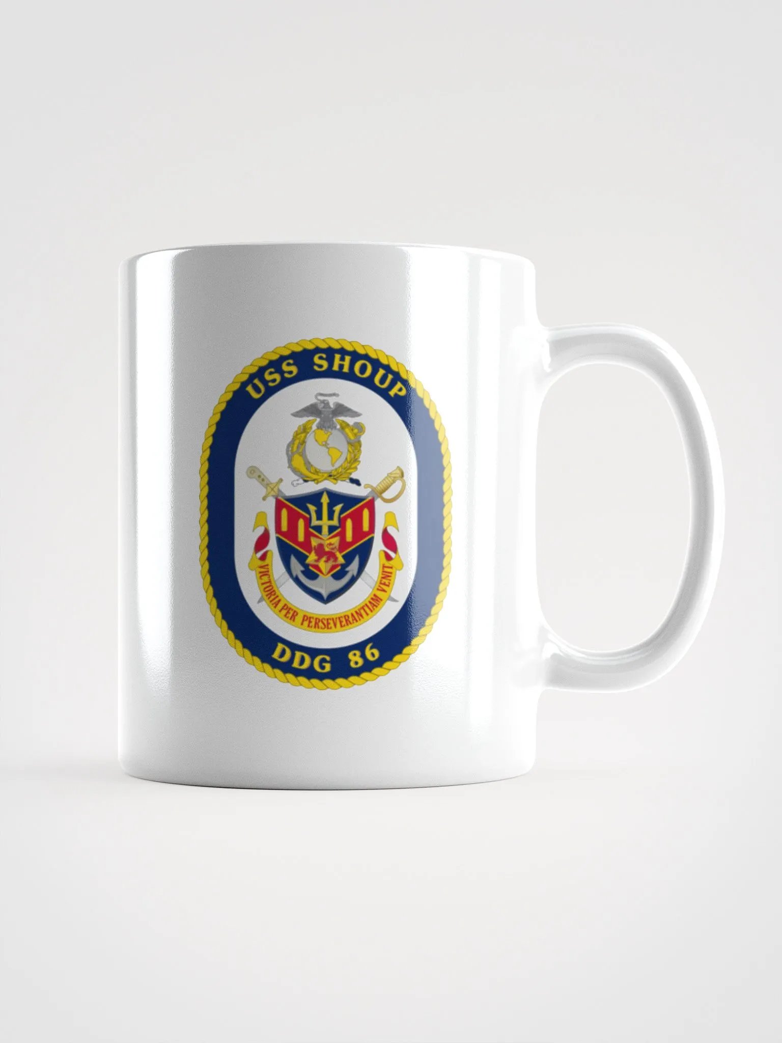 USS Shoup DDG 86: White Coffee Cup product image (1)
