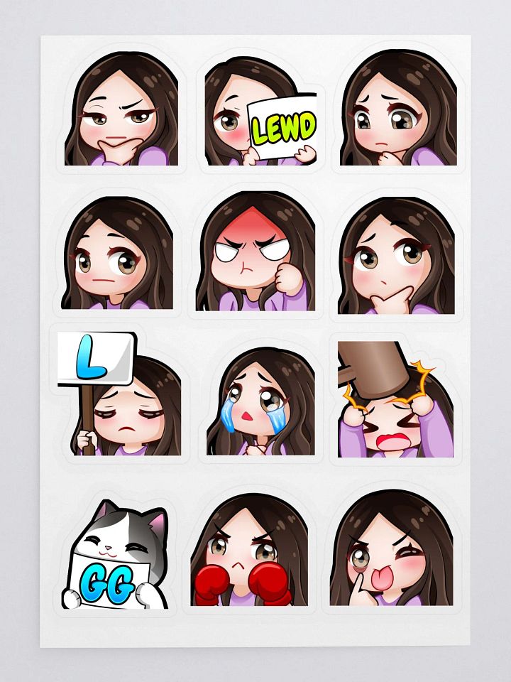 Emote Sticker Sheet C product image (1)