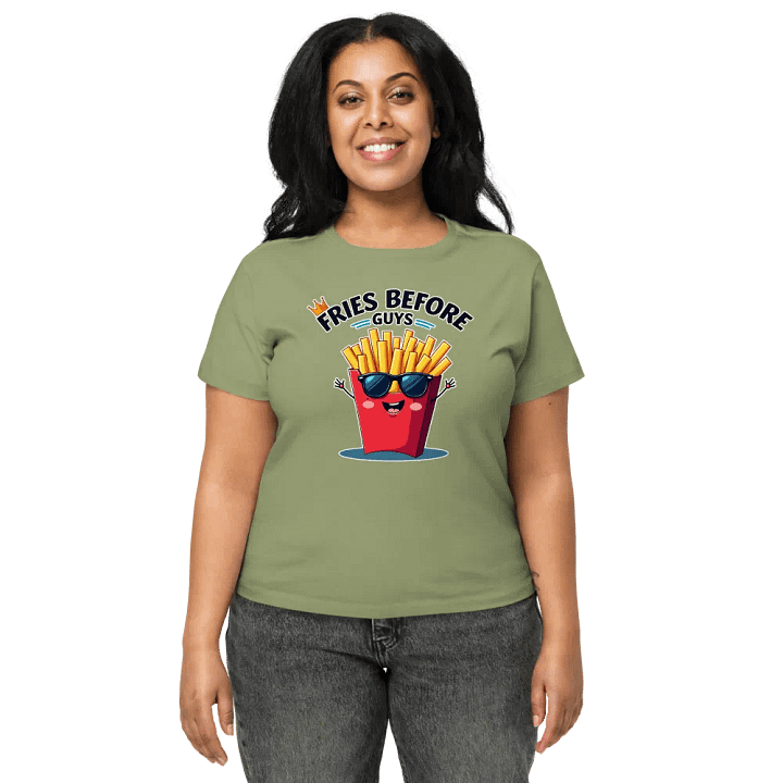 Cheerful Fries Women's High-Waisted Tee product image (6)