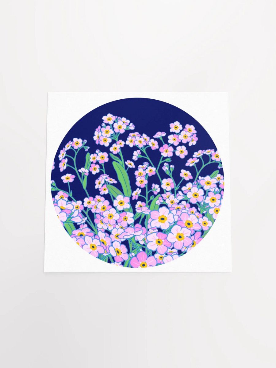 Pink Forget-Me-Not Floral Poster product image (4)
