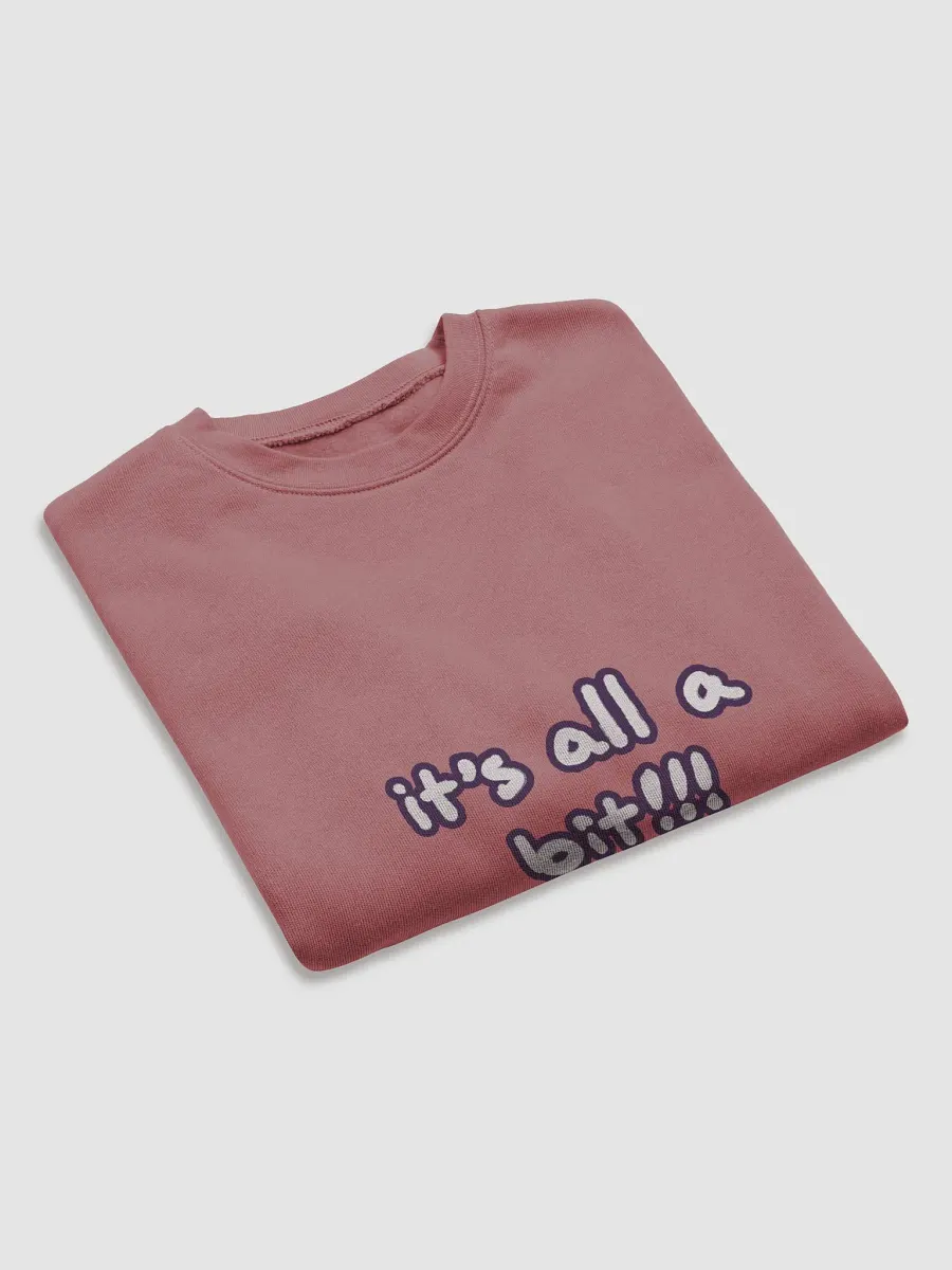 “It’s all a bit!!!” (sm. lined design, #432A54) Women's Fleece Crop Sweatshirt product image (31)