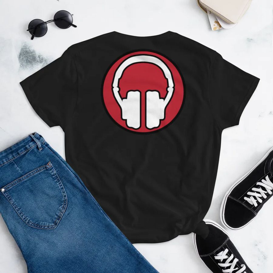 Women's Tribe Front | Headphones Back Print Gildan Middleweight T-Shirt product image (6)