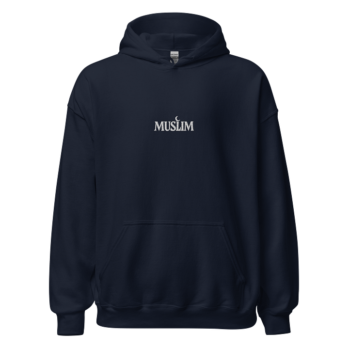 MUSLIM Signature Navy Hoodie - UNISEX Embroidery product image (2)