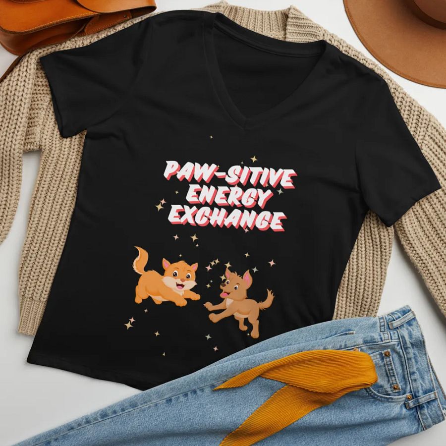 Paw-sitive Energy Exchange V-Neck Tee product image (7)