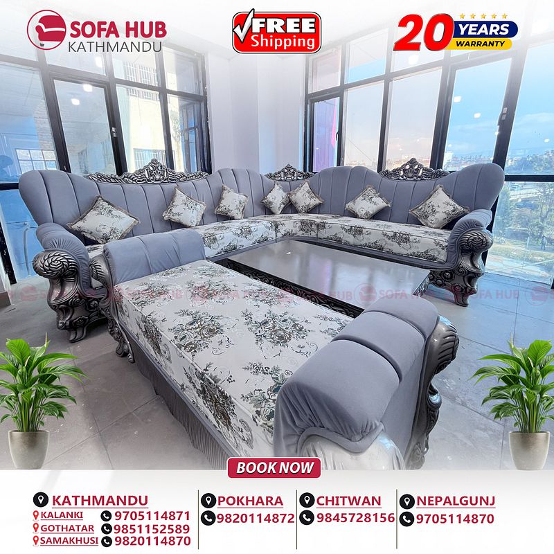 Corner Royal Sofa - Sofa Hub Kathmandu