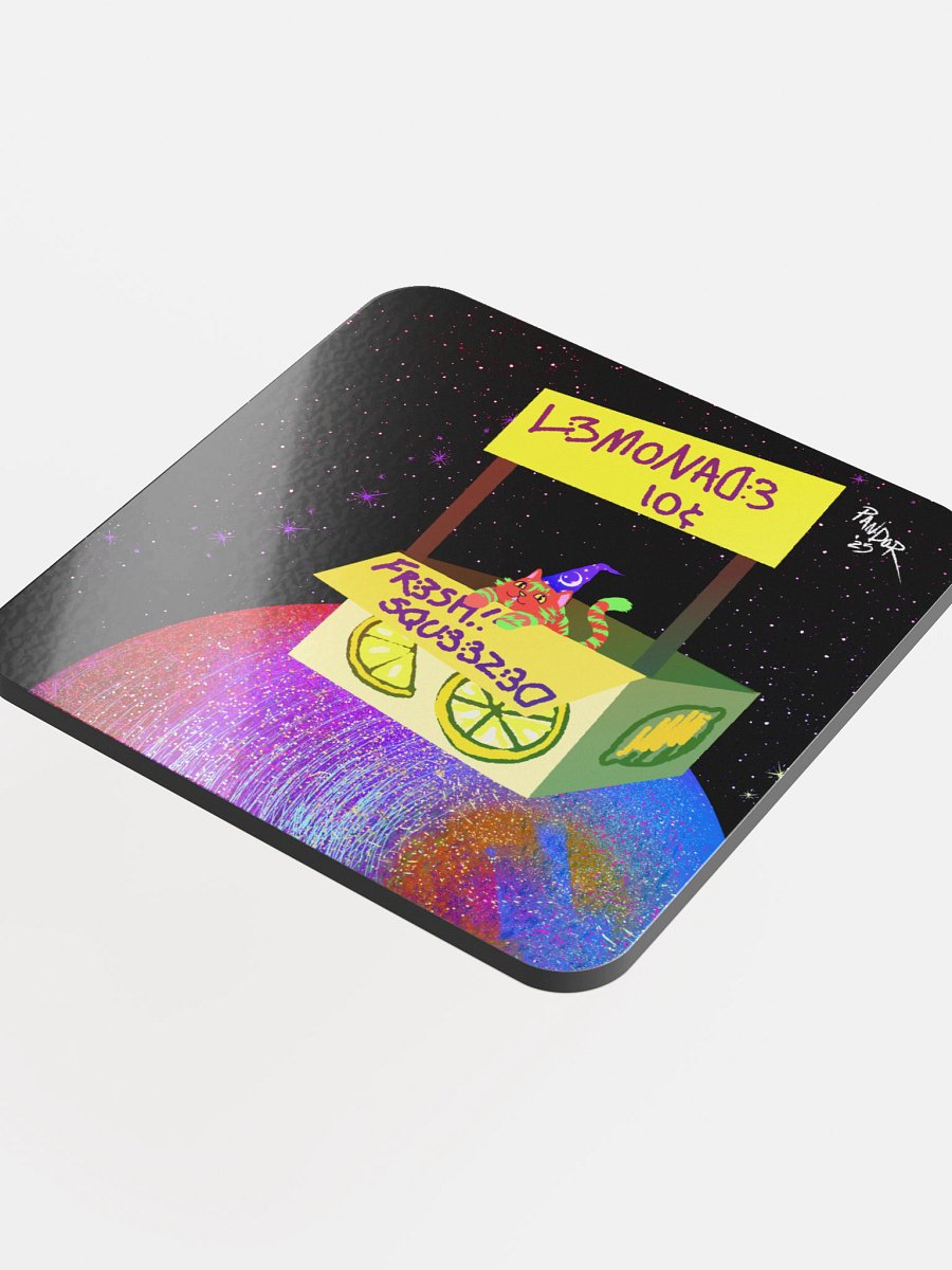 Tiny Wizard Kitty's Galactic Lemonade Stand Coaster product image (4)
